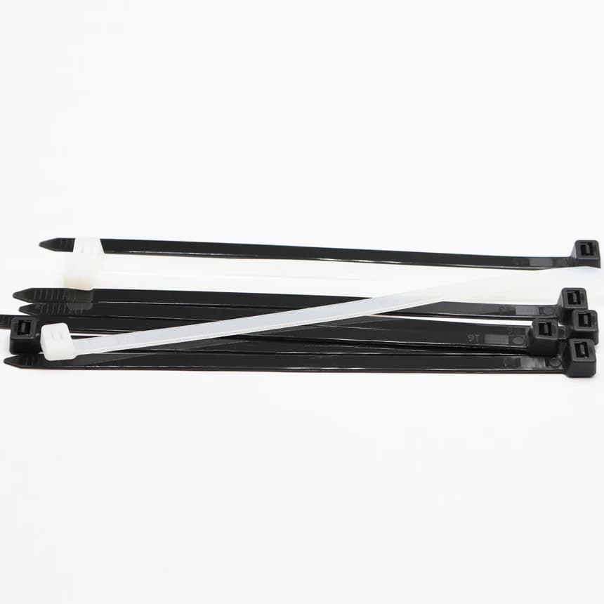 10*450/500mm 10mm Larghezza Nero Bianco Autobloccante Plastica Nylon Strap Wrap Organizer Anello Vincolante Ziptie Fissare Zip fascette Fascetta per cavi