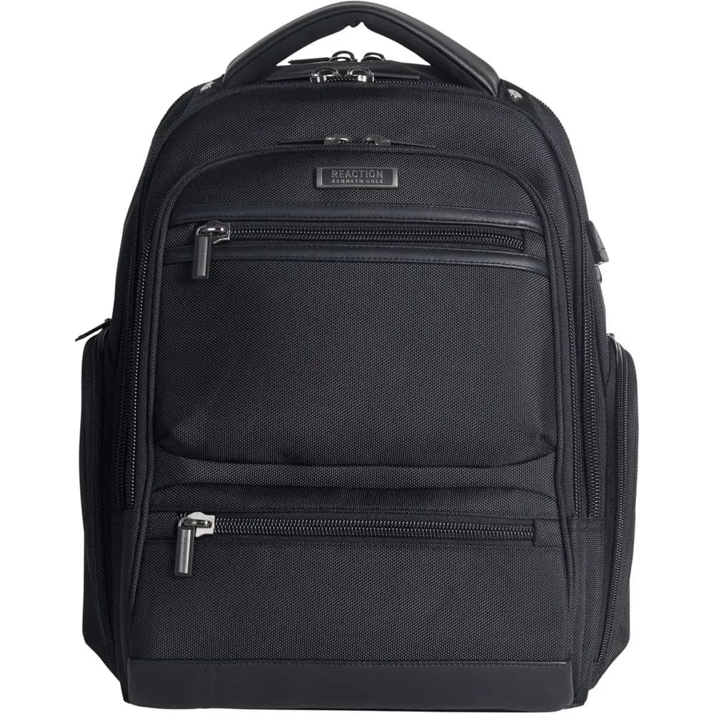 Zaino da viaggio per laptop da 17 pollici con porta USB, compatibile con TSA, nero