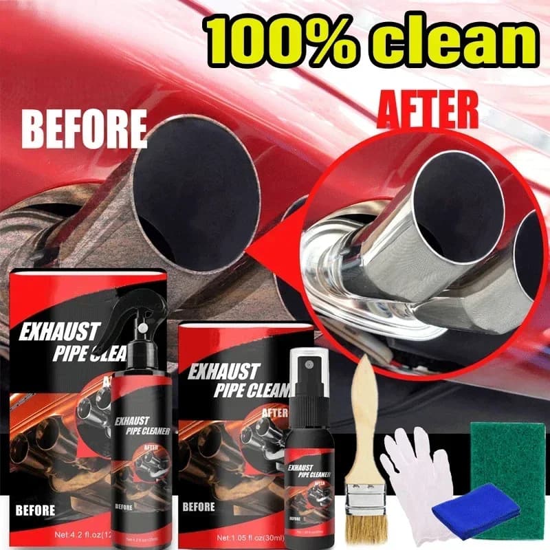 2495Car moto detergente per tubi di scarico rimozione della ruggine dell'auto con guanti in gomma e Set di strumenti di manutenzione per la riparazione della spazzola