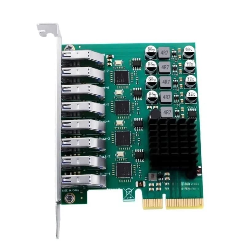 For PCI-E To 4 Channels 8 Ports USB3.0 Adapter Card Camera USB3.0 Video Capture Botnet Expansion Card