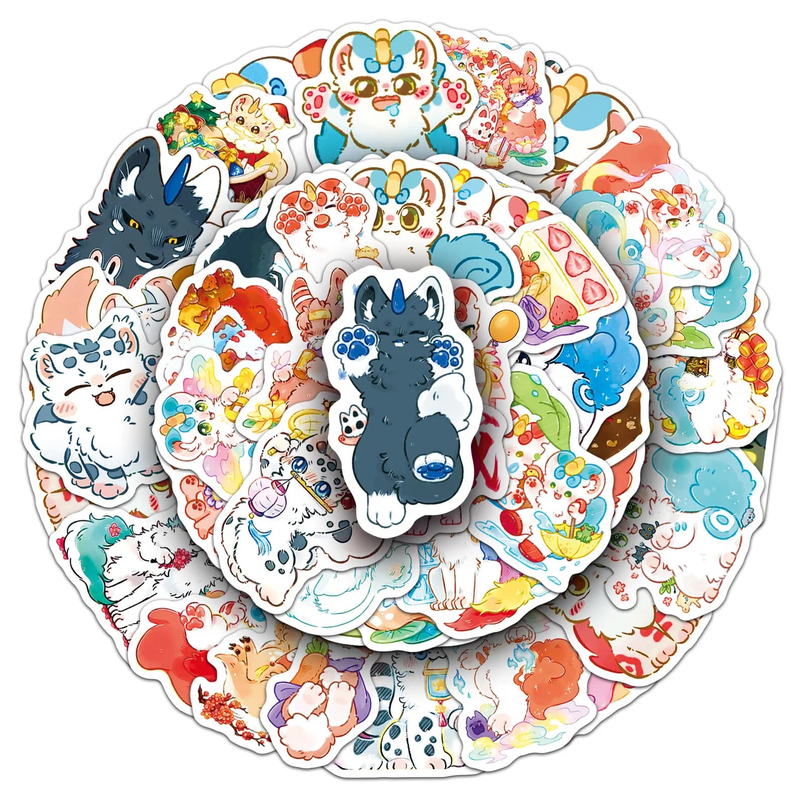 10/50PCS Animali Favolosi Animazione Adesivi Cartoon Mitologia Cinese Fumetti Graffiti Decorazione Notebook Mobile Chitarra Decalcomanie