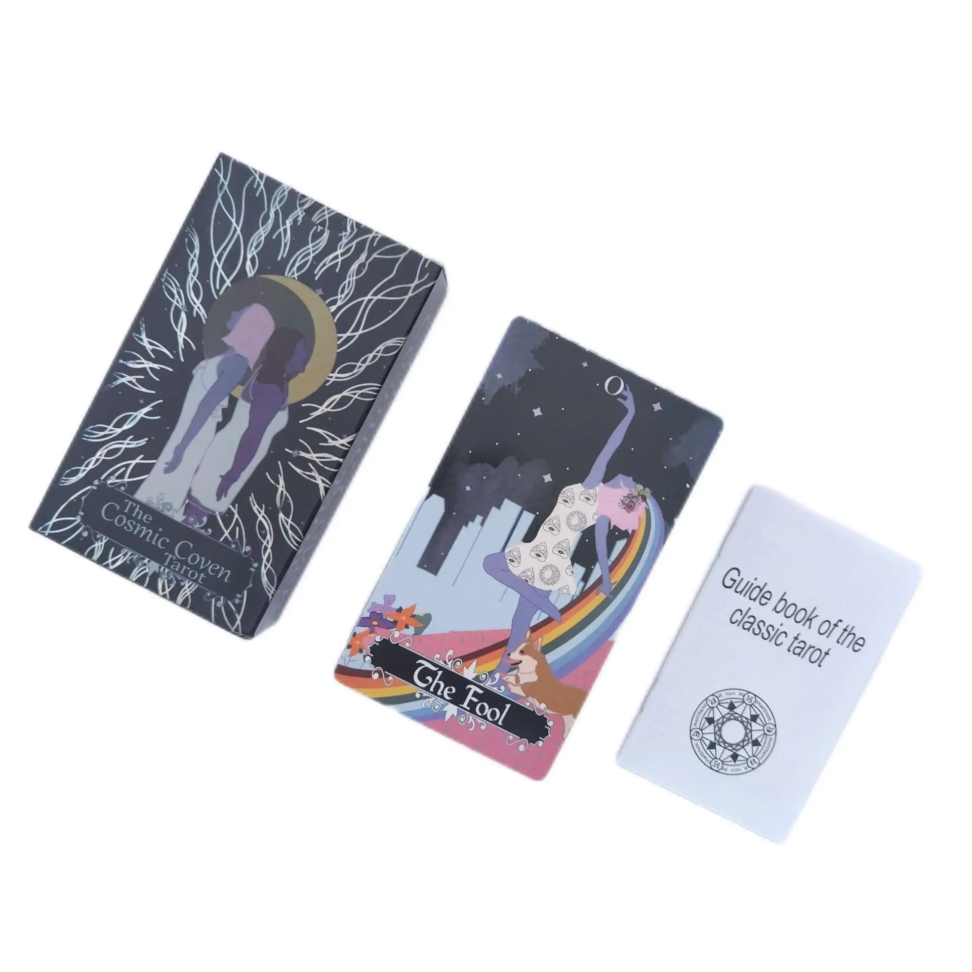 12x7cm la carta dei tarocchi Cosmic Coven mazzo di carte dei tarocchi 78 In inglese con istruzioni di carta per il gioco da tavolo di divinazione divertente del partito