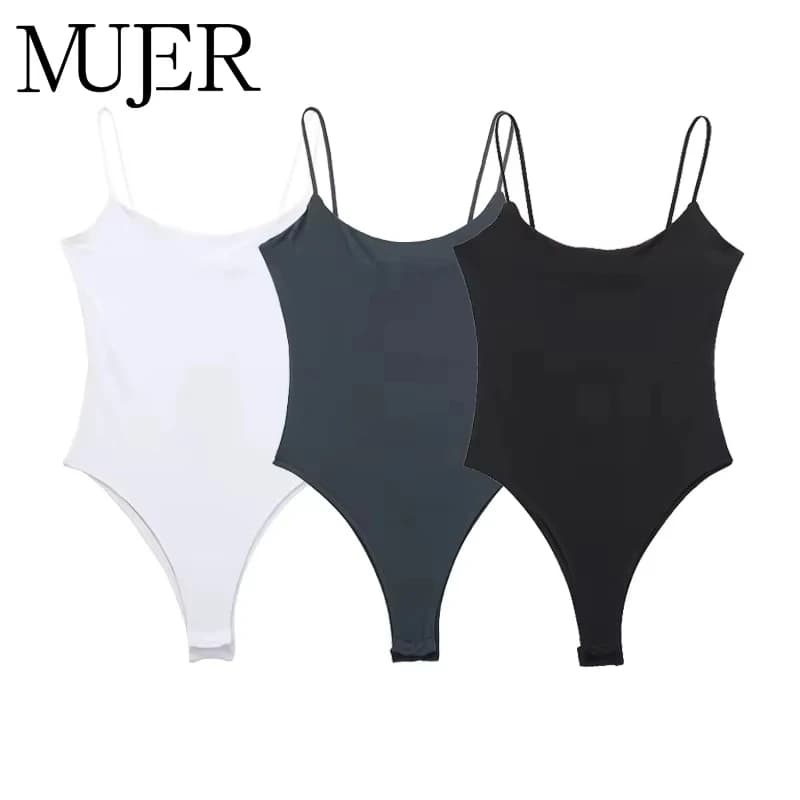 MUJER 2025 Body attillati sexy per donna Body senza schienale bianco nero Donna Tute intere per donna Body lingerie sexy