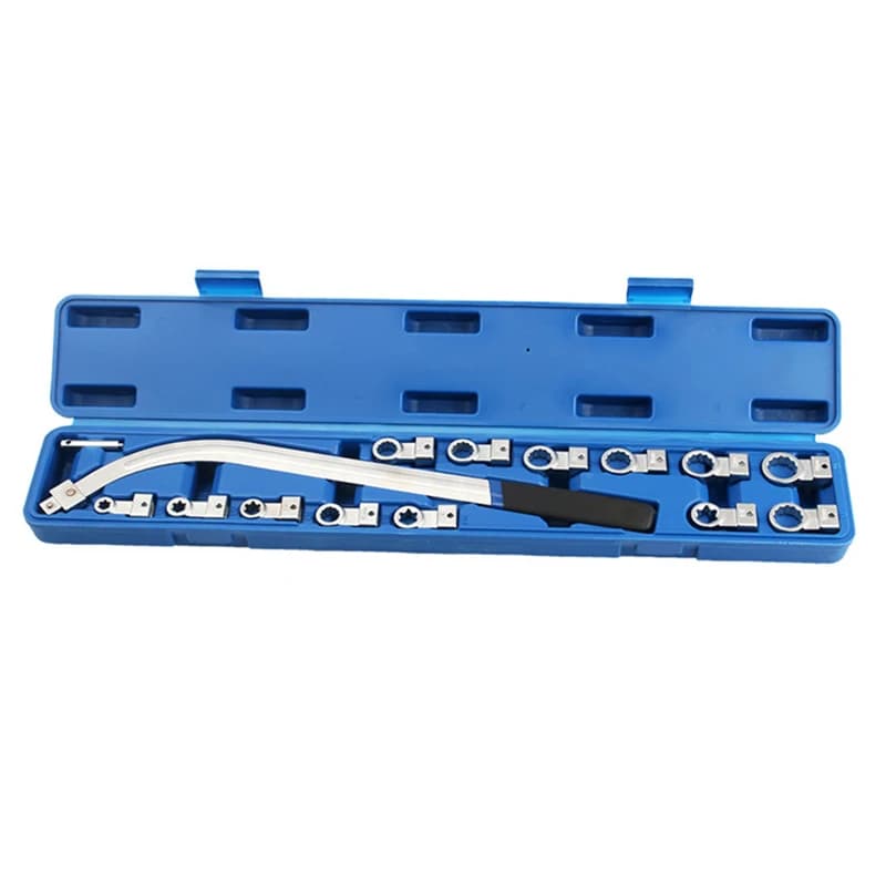Professional Heavy Duty 15PCS Belt Tensioner Wrench Set Idler Pulley Tool for Auto Mechanics