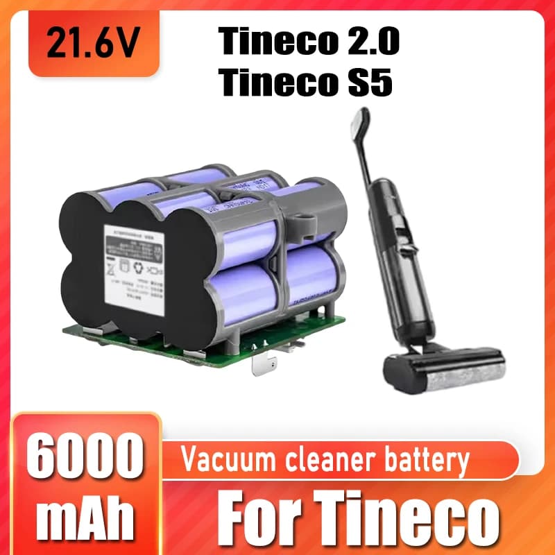For Tineco FLOOR ONE 2.0 S5 PRO 2 S5 Smart S5 Vacuum Cleaner Battery Replacement, 21.6V Lithium ion Battery