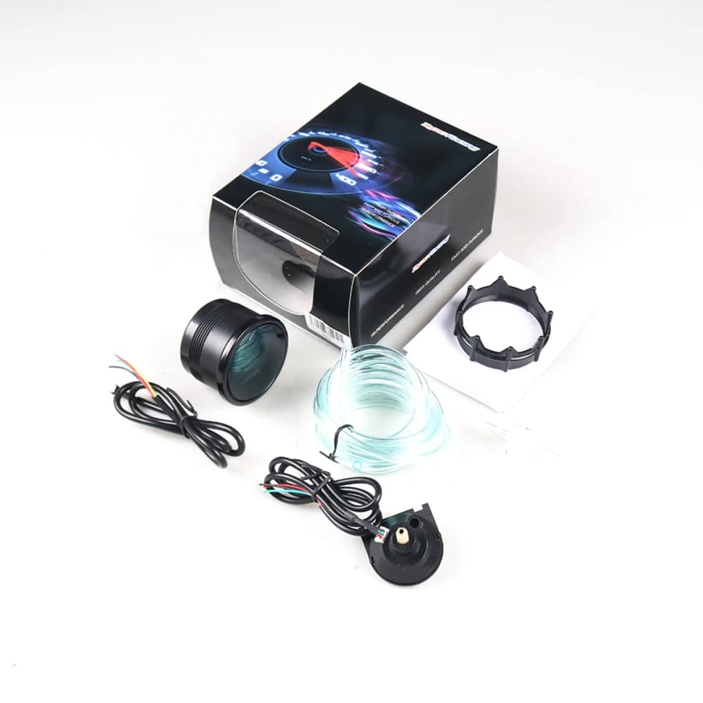 Manometro Digitale LED per Auto -1-0,2 Pollici 52mm, Misuratore di Vuoto Analogico per Auto da Corsa