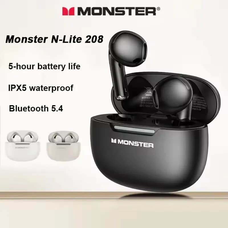 N-lite 208 Bluetooth wireless earphones in-ear Music earphones with noise deletion with microphone Play heads with touch control