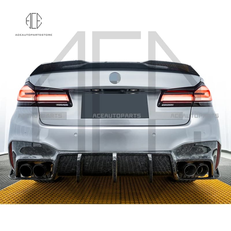 Diffusore per auto in fibra di carbonio premium per accessori per auto con labbro paraurti anteriore posteriore in fibra di carbonio BMW M5 F90
