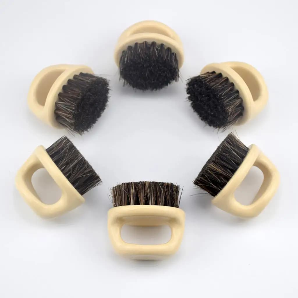 Horsehair Shoe Shine Brush Soft Bristle Shoes Care Tool for Leather Shoe Polishing and Maintenance