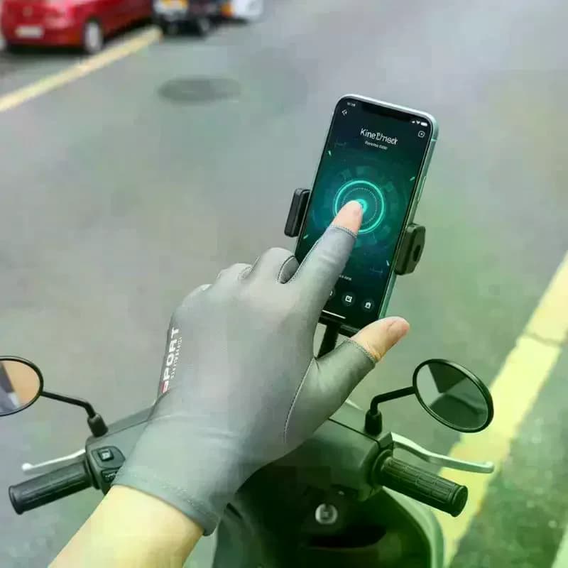 1 paio di guanti da donna per la protezione solare, guanti estivi per guida all'aperto, con blocco UV, touchscreen, antiscivolo, per ciclismo, pesca