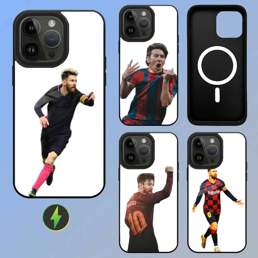 Custodia per telefono Messi Luxury con stampa effetto vetro per iPhone 11/12/13/14/15/16/17 Plus, Pro, Pro Max e Air