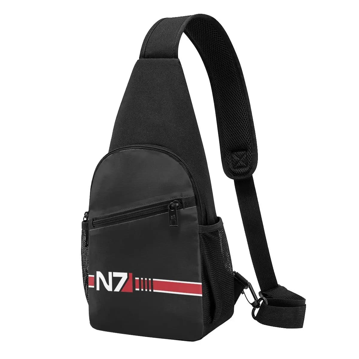 N7 Logo Chest Bag Men Sling Crossbody Backpack Chest Bag Travel Hiking Daypack Shoulder Bag