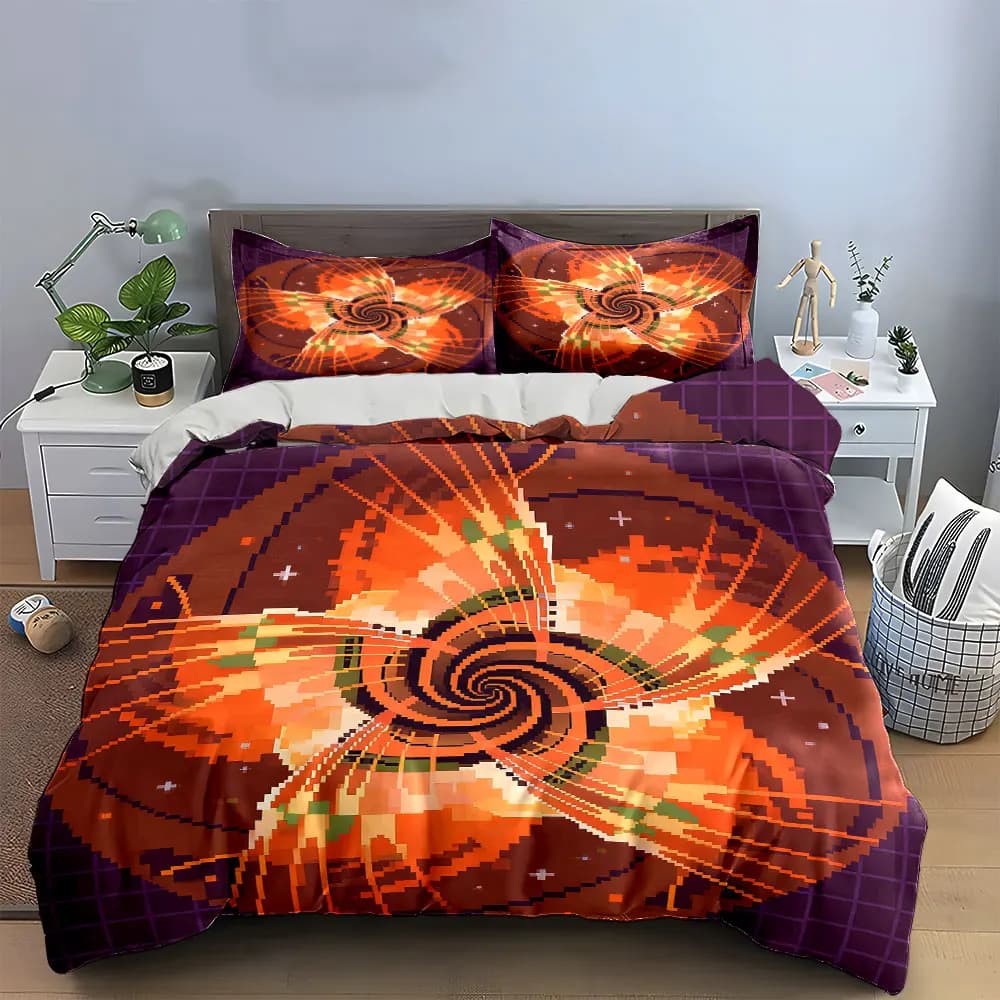 Set di biancheria da letto con copripiumino morbido e confortevole, stile arte astratta, include 1 copripiumino e 2 federe, idea regalo