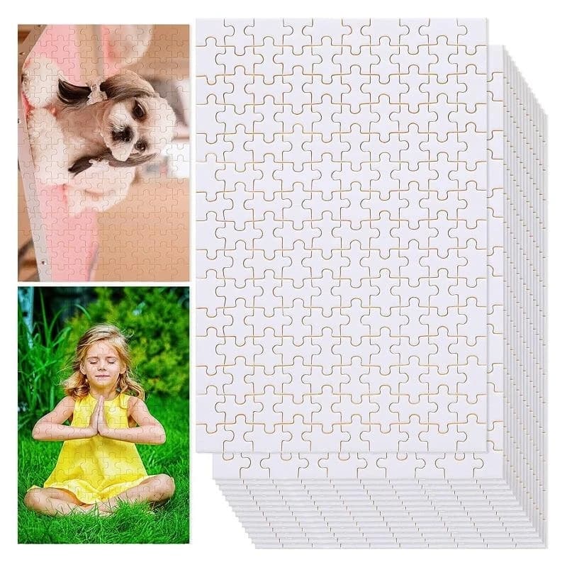 15 set sublimazione vuota-puzzle trasferimento calore spazi vuoti puzzle fai da te personalizzato
