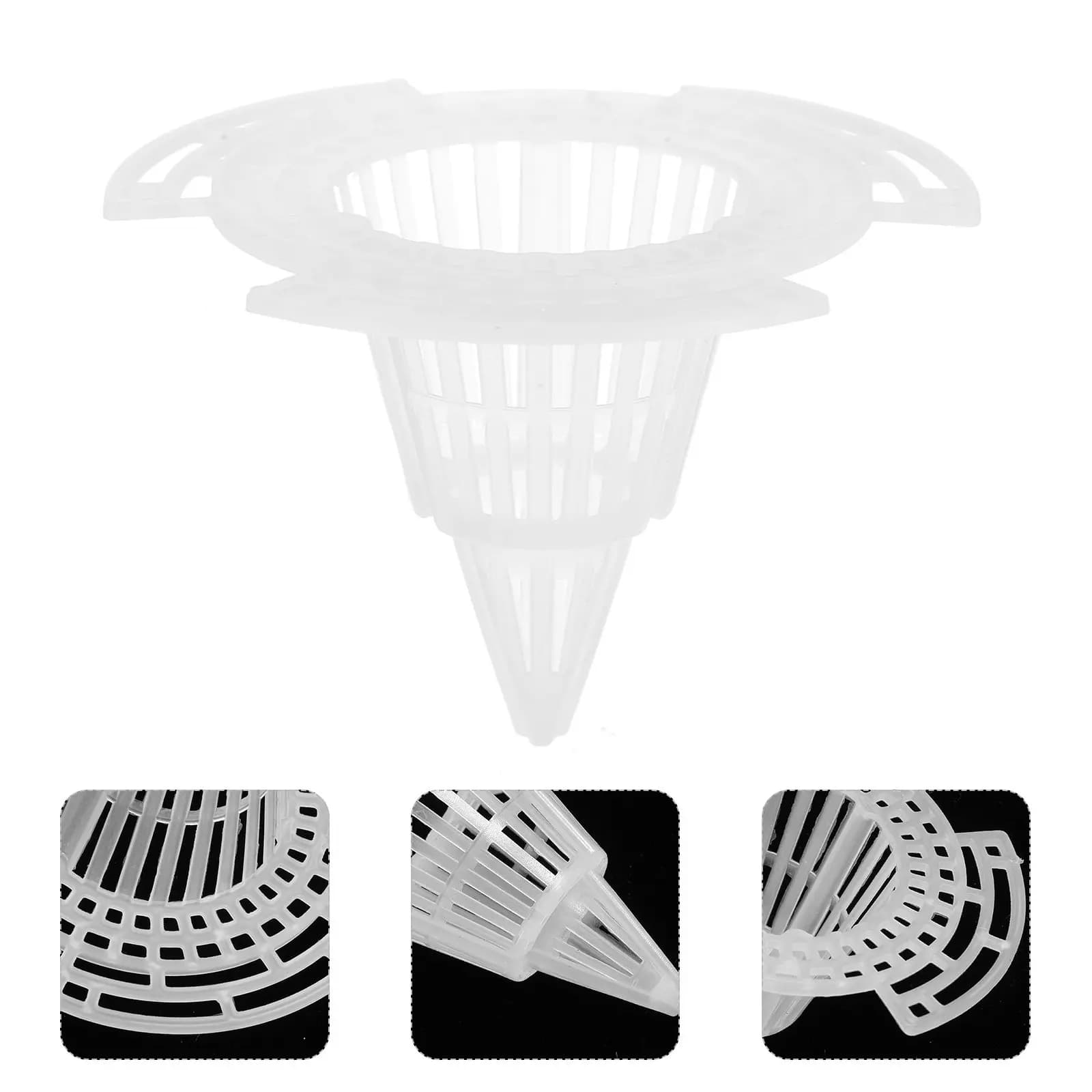 20 Pezzi Tappetini a Rete per Fori Vaso, Cuscinetti Conici in PVC per Fioriere, Tappetini Drenanti Traspiranti per Bonsai da Giardino, Accessori per Vasi da Fiori