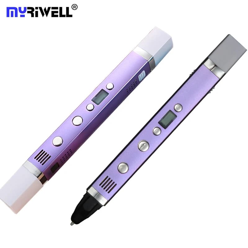 Myriwell USB Power 3D Pen Art Smart Drawing Pen stampa penne 3D bambini educazione creativa giocattolo innovare maniglia Doodle Pen modello 3D