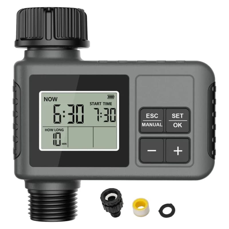 Timer per Irrigazione Intelligente Programmabile Digitale per Giardino con Ritardo per Pioggia e Sistema di Irrigazione Manuale