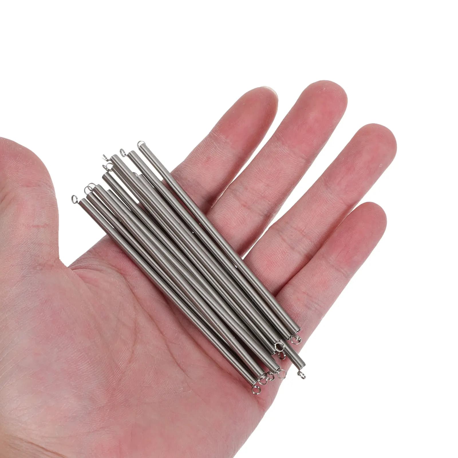 10 Pezzi Piccole Molle a Trazione con Doppio Gancio, Ricambio per Graffette da Ufficio e Scrivania, Molle Metalliche per Riparazioni Artigianali