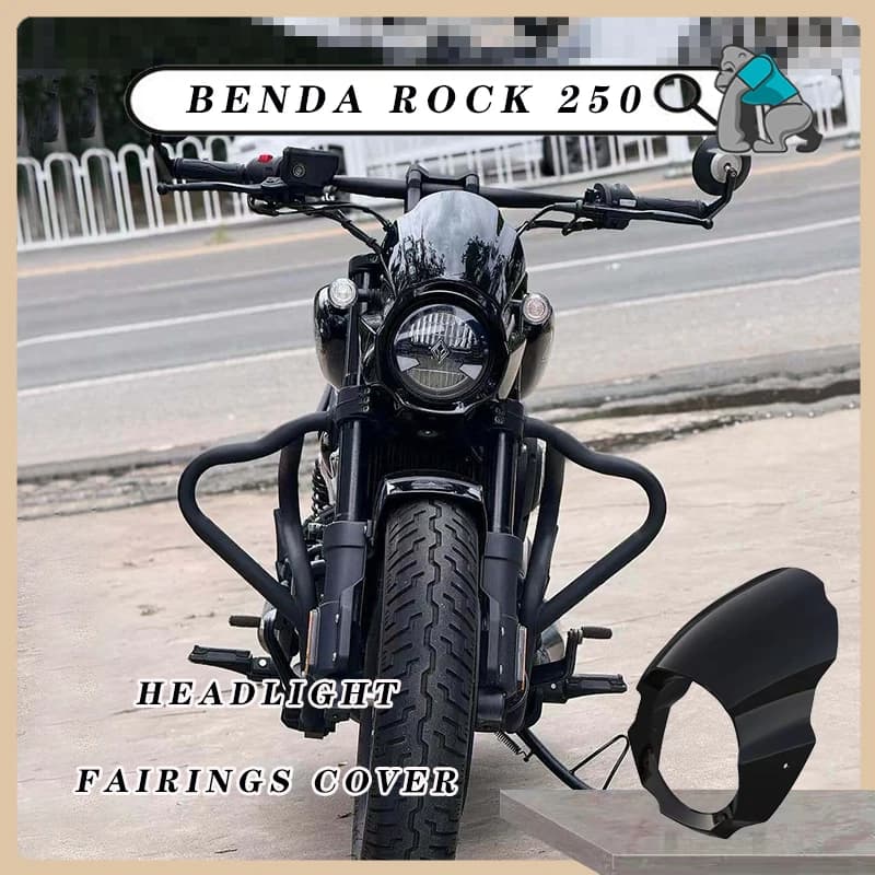 Motorcycle Accessories Head Light Lamp Grille Cover Guard Headlight Protector Front Headlight Fairings Cover for BENDA Rock 250