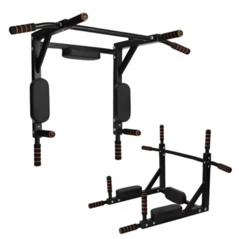 Fitness Training Station for Home Gym with Wall Mounted Traction Bar