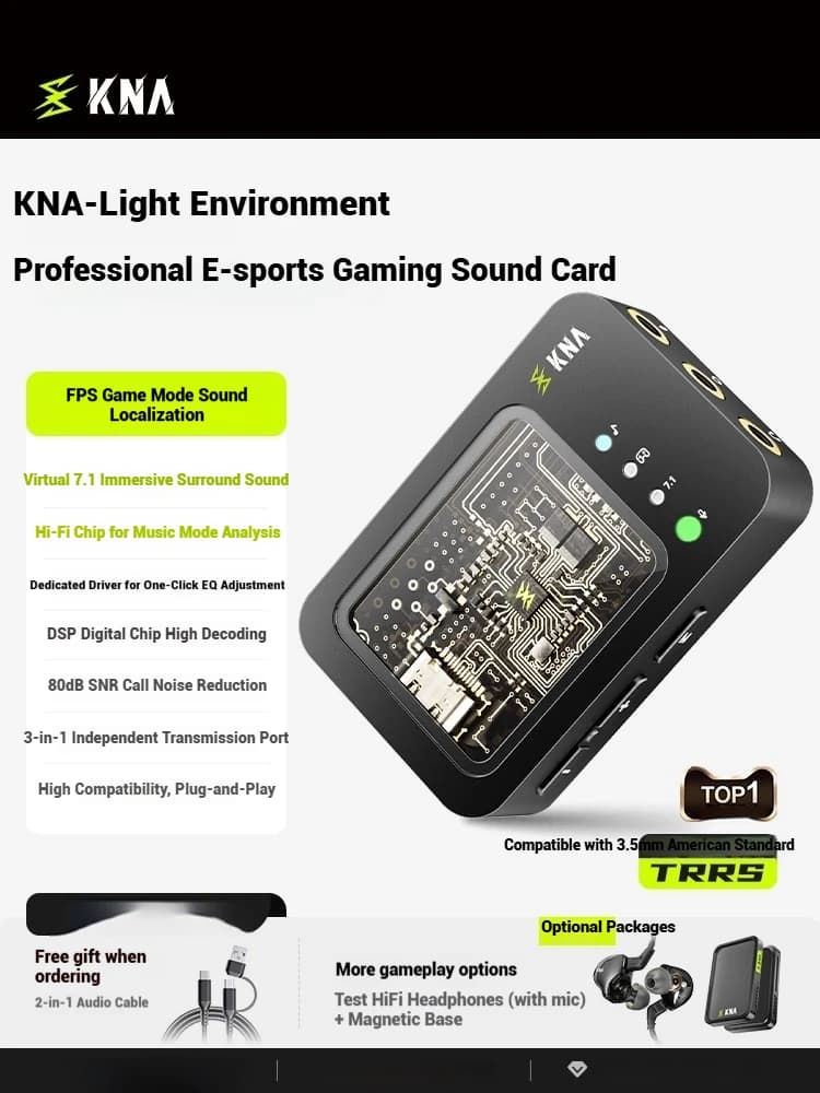 E-sports Play Audio Card Headphones External Computer 7.1 for professional FPS/cs/HIFI music
