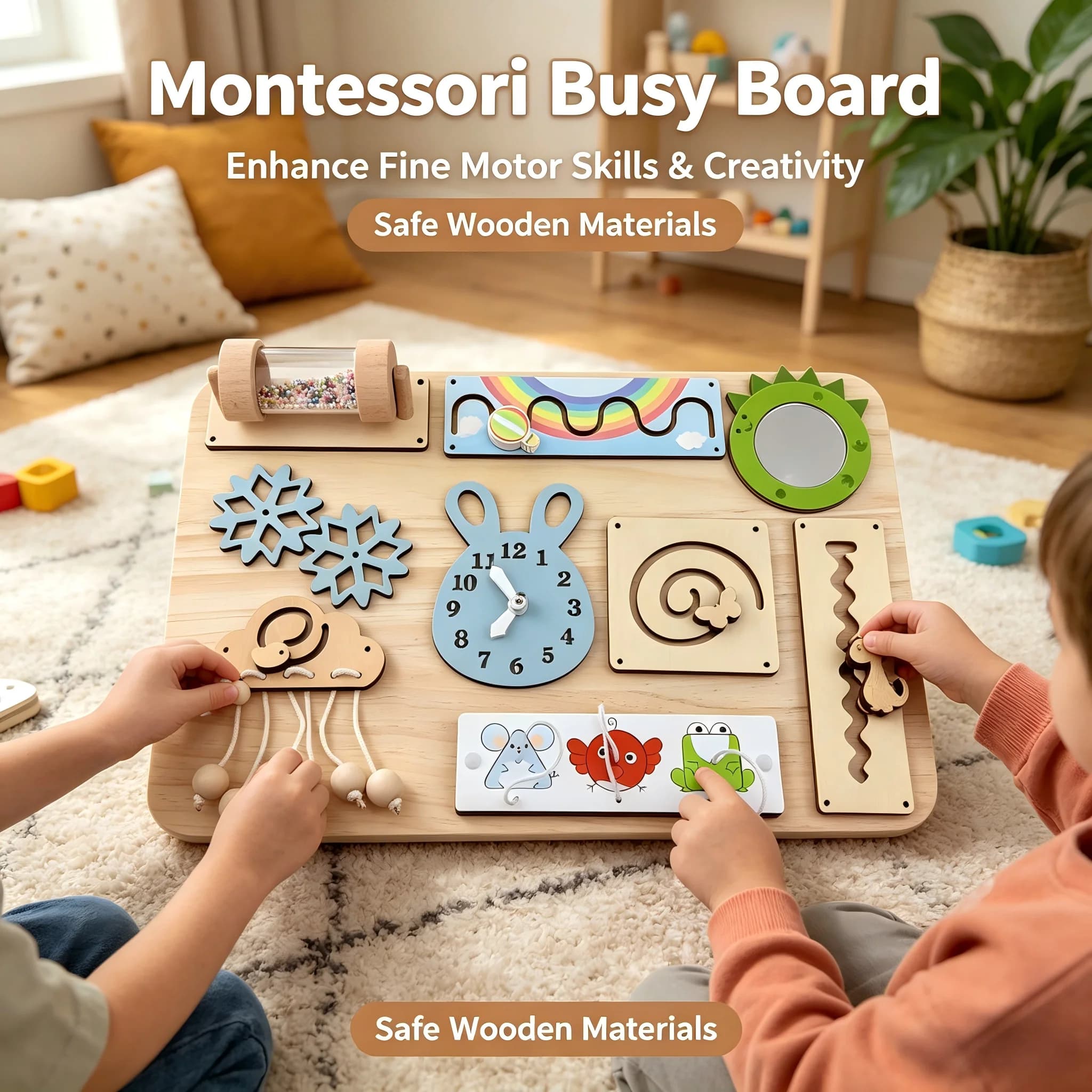 Materiale fai da te Accessori da tavolo occupato Sussidi didattici Montessori Educazione precoce del bambino Abilità di apprendimento Parte giocattolo Giochi da tavolo in legno