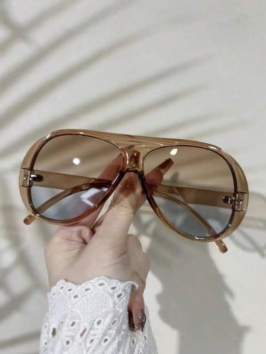 1 Piece Brand New Retro Design Oversized Square Fashion Glasses, High-End Street Style Party Festival Daily Casual Glasses