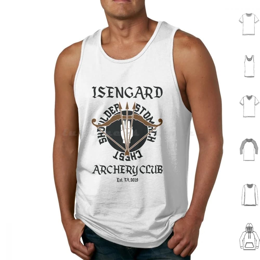 Isengard Club-Tank Tops Print Cotton Isengard Saruman Orc Uruk Hai Uruk Club Sports Logo Parody Bow Arrow Bow And Arrow