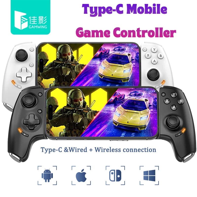 Gamwing AoBing Max Game Controller with Dual Hall Effect Type-C & Bluetooth Connection for Android iOS PC Switch Joystick