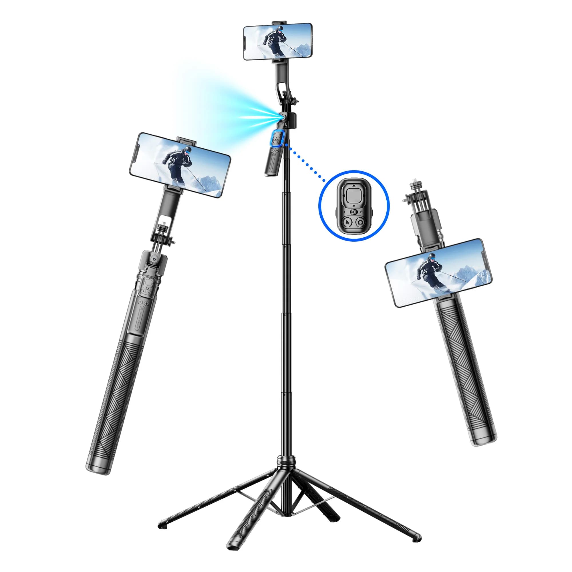 C17 Smart AI Face Tracking Stabile Bluetooth Ggimbal Shooting Quadrapod Selfie Stick Stabilizzatore per telefono cellulare