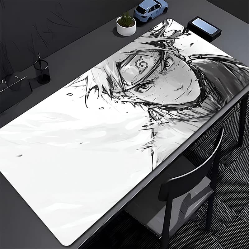Tappetino per mouse da ufficio Naruto Uzumaki Gamer Large XXL per computer, notebook, PC, tappetino in gomma, accessori da gioco, tappetino per tastiera