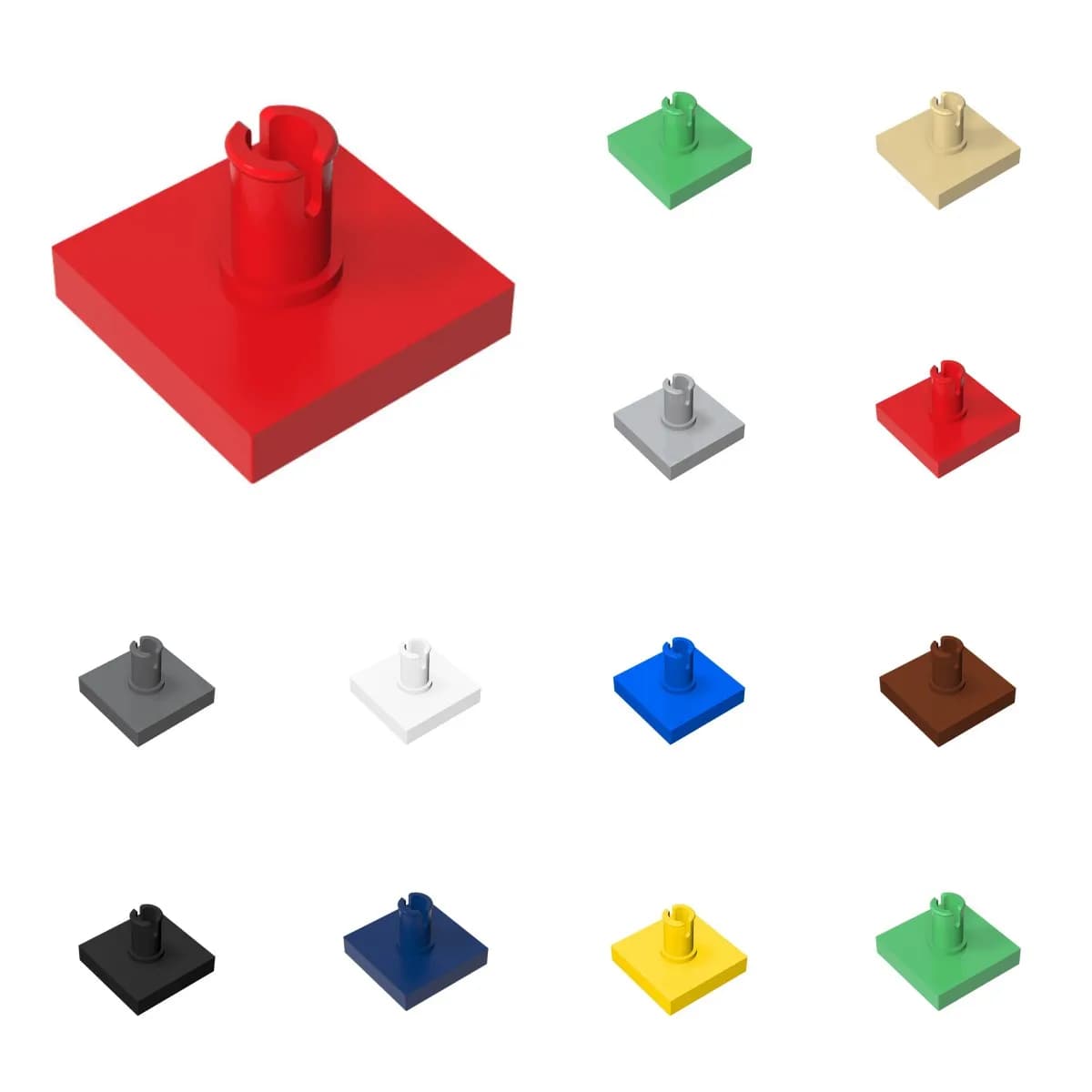 50 pz 2460 49153 Modificato 2x2 con Spille Mattoni Collezioni Bulk Modulare GBC Giocattoli Per Tecnico MOC FAI DA TE Edifici Blocchi