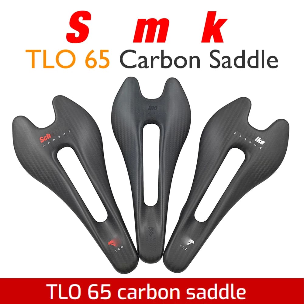 Schmolke Ultra Leggero Super Forte 85g Sella per bicicletta in fibra di carbonio completa Strada MTB Bike TLO 65 Selle in carbonio 3K Cuscino del sedile anteriore
