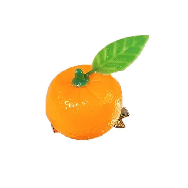 【DY】Creative Simulated Fruit Hairpin Cute Funny Personality Tangerine Hair Clips Side Bangs Fragmented Hair Hair Accessories