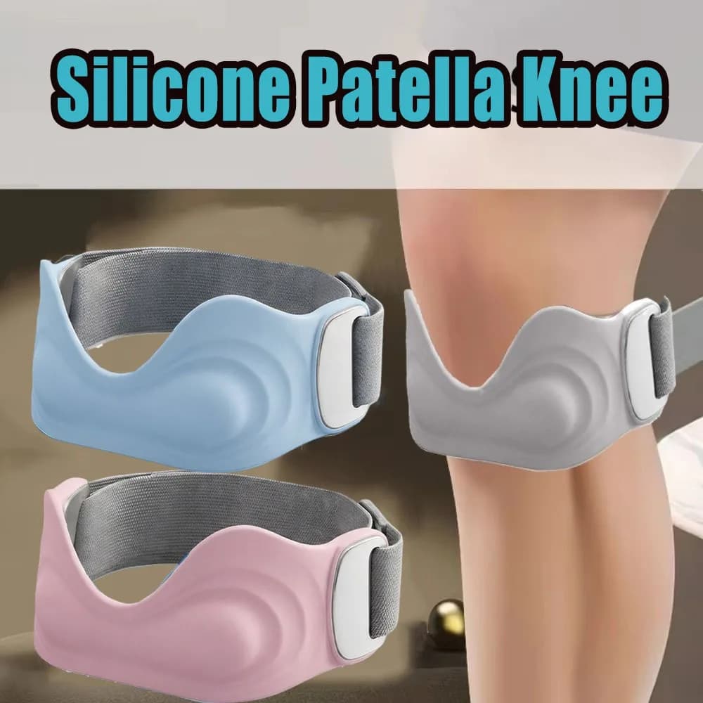 Supporto per Ginocchio 3D Professionale in Silicone con Airbag, Traspirante, Antiscivolo, Cinturino Regolabile per Prevenzione e Protezione da Infortuni Sportivi