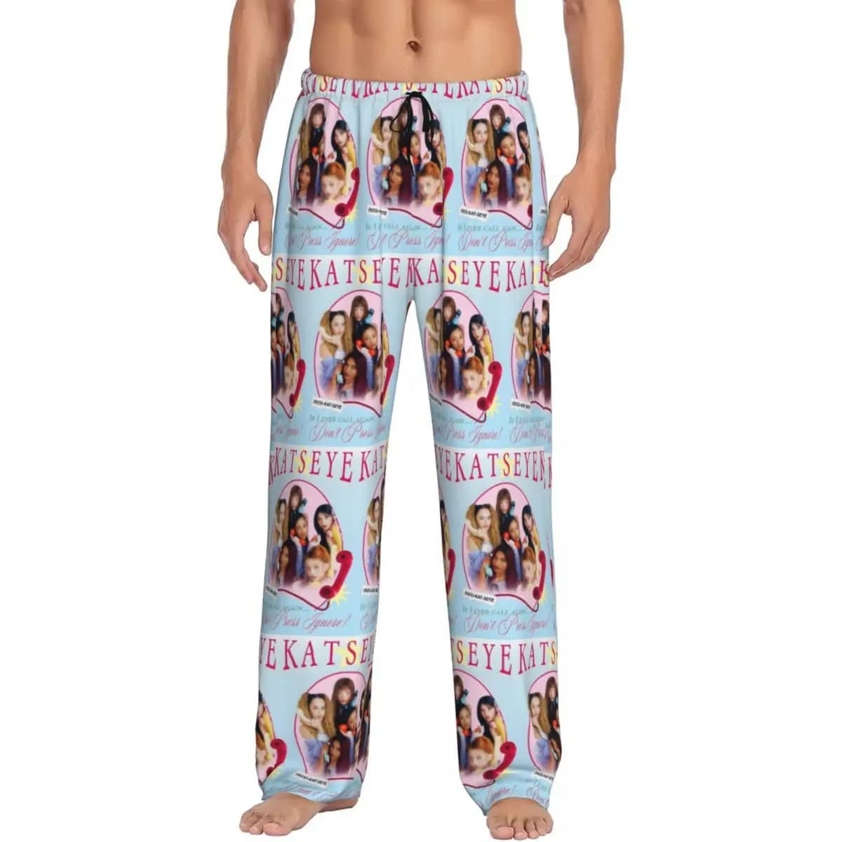 Pantaloni pigiama K-Katseyes personalizzati Pantaloni da notte per ragazze da uomo Gruppo Pigiami da salotto elasticizzati con tasche