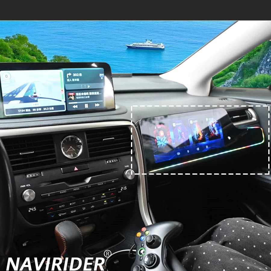 Schermo Smart GPS Copilot da 128GB per Lexus RX RX300 RX350 RX450h 2016-2022, Lettore Multimediale Video per Auto da 12.3 Pollici con Carplay e Stereo
