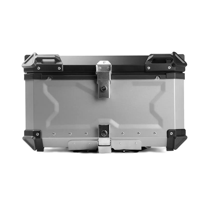 STLF X Scatola di coda in lega di alluminio in rilievo Schienale Tronco di stoccaggio Portapacchi posteriore Accessori Top Case Consegna Scatola laterale Set di Moto