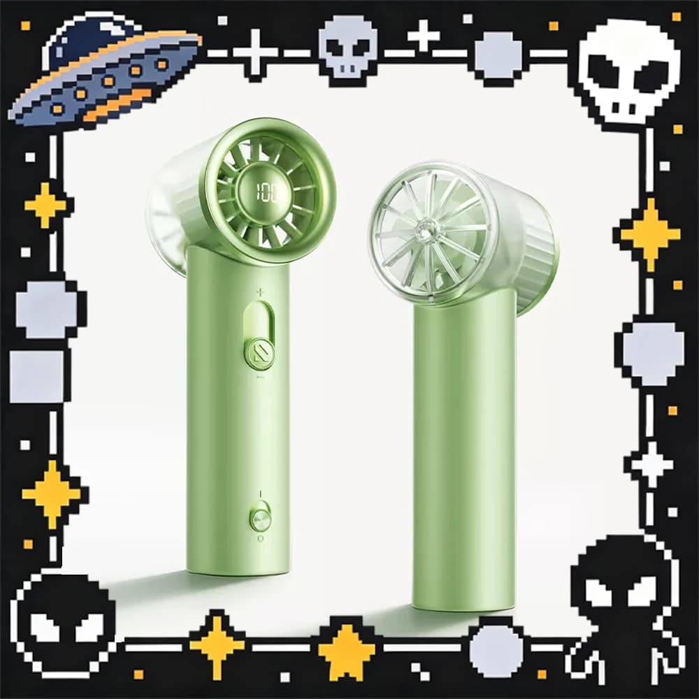 Ventilatore Elettrico Portatile Ranvoo Fs3 con Doppia Spirale e Condotto d'Aria Refrigerante, Silenzioso e Leggero, Ideale come Regalo