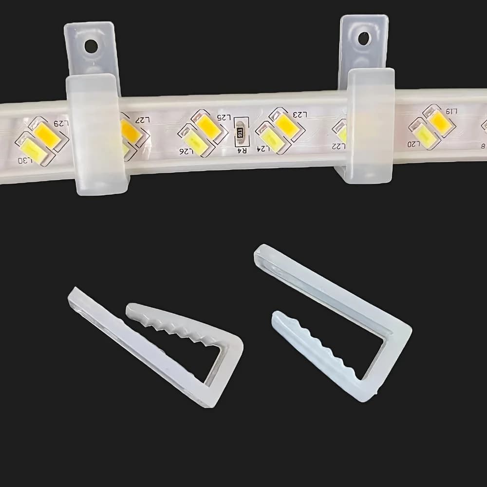 Universal 8-20mm LED Strip Fasteners Fix Clips Holder LED Connector Plastic Accessories For 2835 COB Neon Light Mounting Fixing