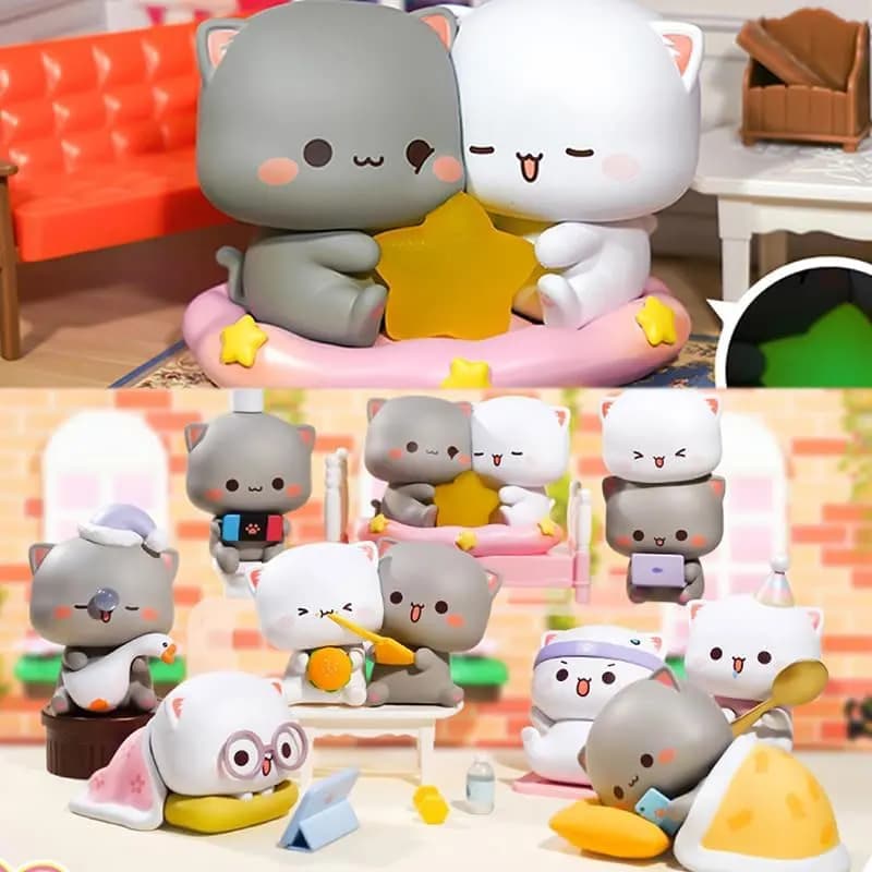 Mitao Cat Blind Box Generation 2/3/4 Cute Kawaii Honey Peachy Kitty Figurine Doll per Collezionista Bambino Regalo Di Compleanno Scatola Misteriosa