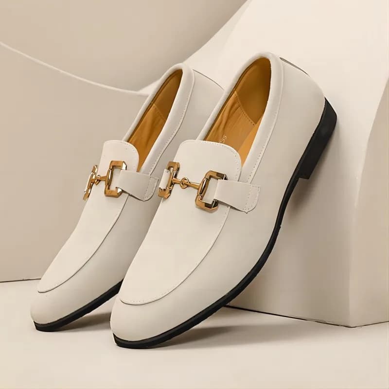 Lefu Men New pointed British Metal Buckle Fashion comfortable shoes Casual size 38-46 men's style
