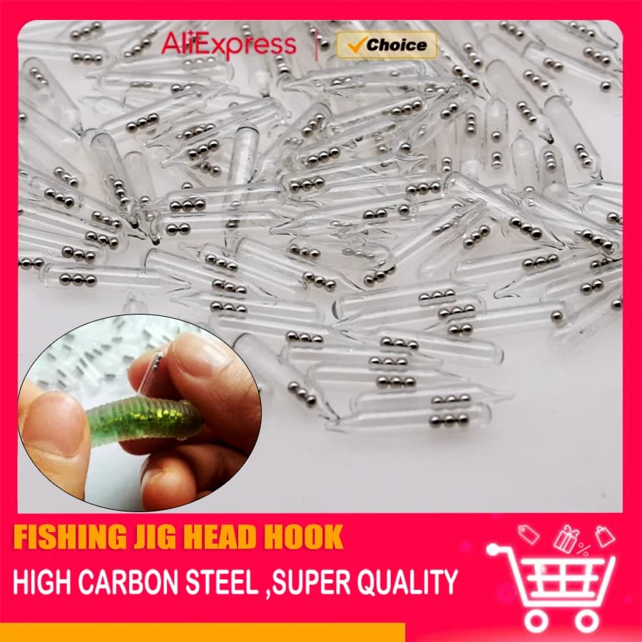 MrLurion 200 pezzi 3mm 4mm 5mm Sfera del tubo di sonaglio di vetro per esche artificiali a verme morbido, accessorio per attrezzatura da pesca palla di vetro