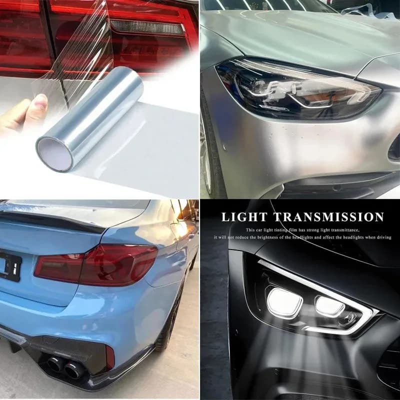Self-Adhesive Car Headlight Taillight Tint Film Smoke Fog Light Vinyl Chameleon Sticker Wrap with Squeegee And Cutter Sheet
