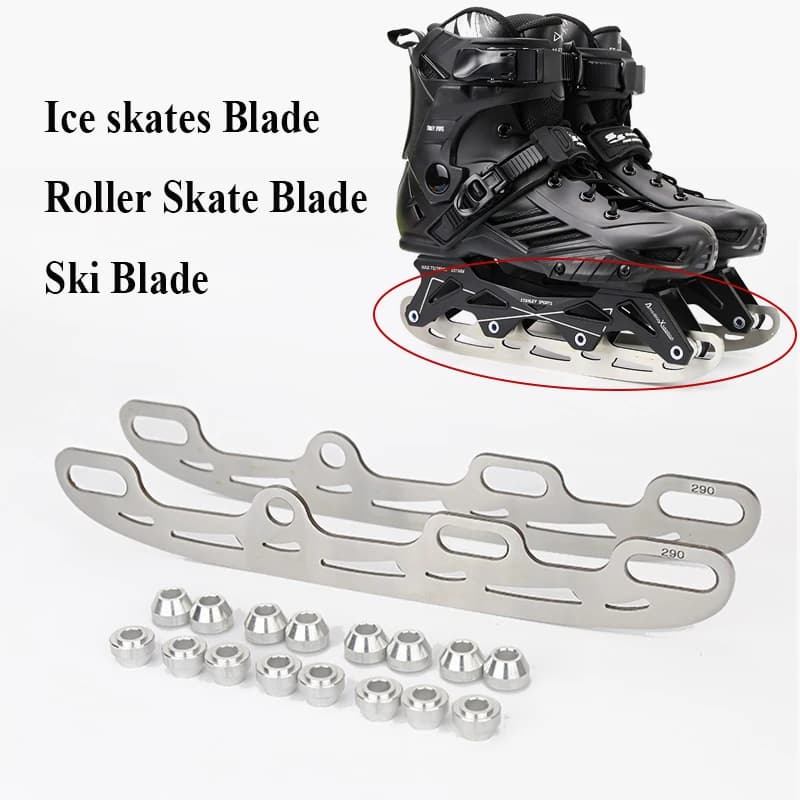 Pattini da ghiaccio da 290 mm Pattini a rotelle Lama da sci Figura in linea in acciaio inossidabile Pattinaggio di velocità per hockey su ghiaccio per adulti 38 metri Set più completo