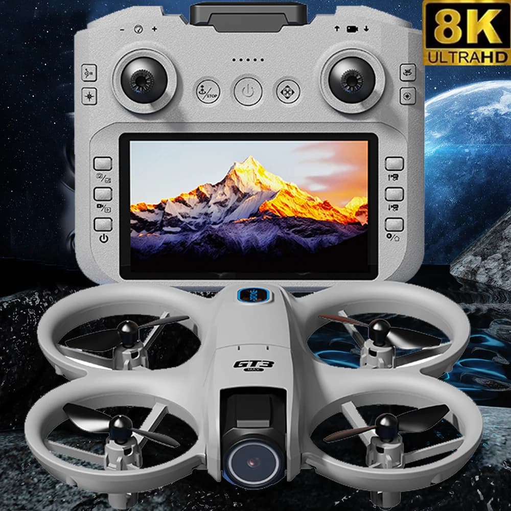 New GT3 MAX Drone 8K HD 4.3" Remote Control Headless Mode Helicopter 360° Flip Quadcopter Toys Mini Drone Fors Kid Toy Gifts
