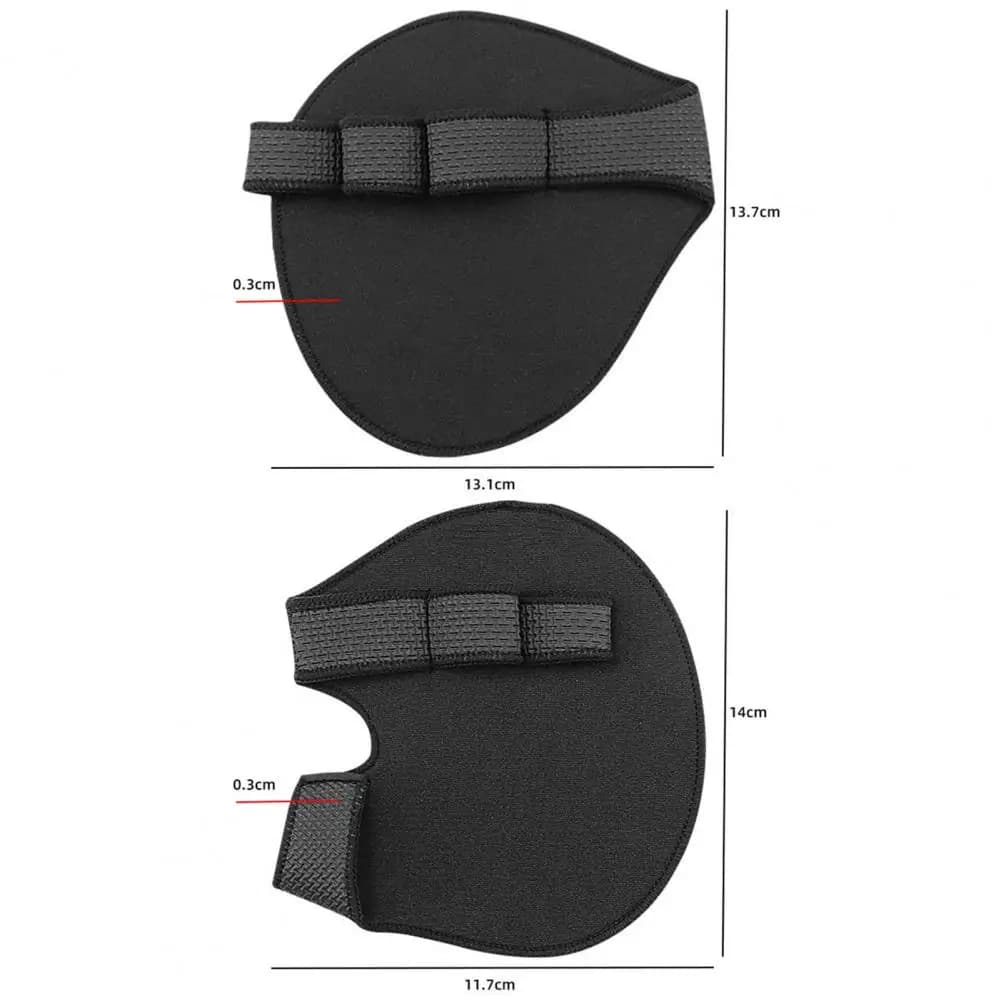 1 paio 4 dita impugnature fitness pad mano bozzolo prevenzione guanti da palestra antiscivolo sollevamento pesi powerlifting pull-up protezione