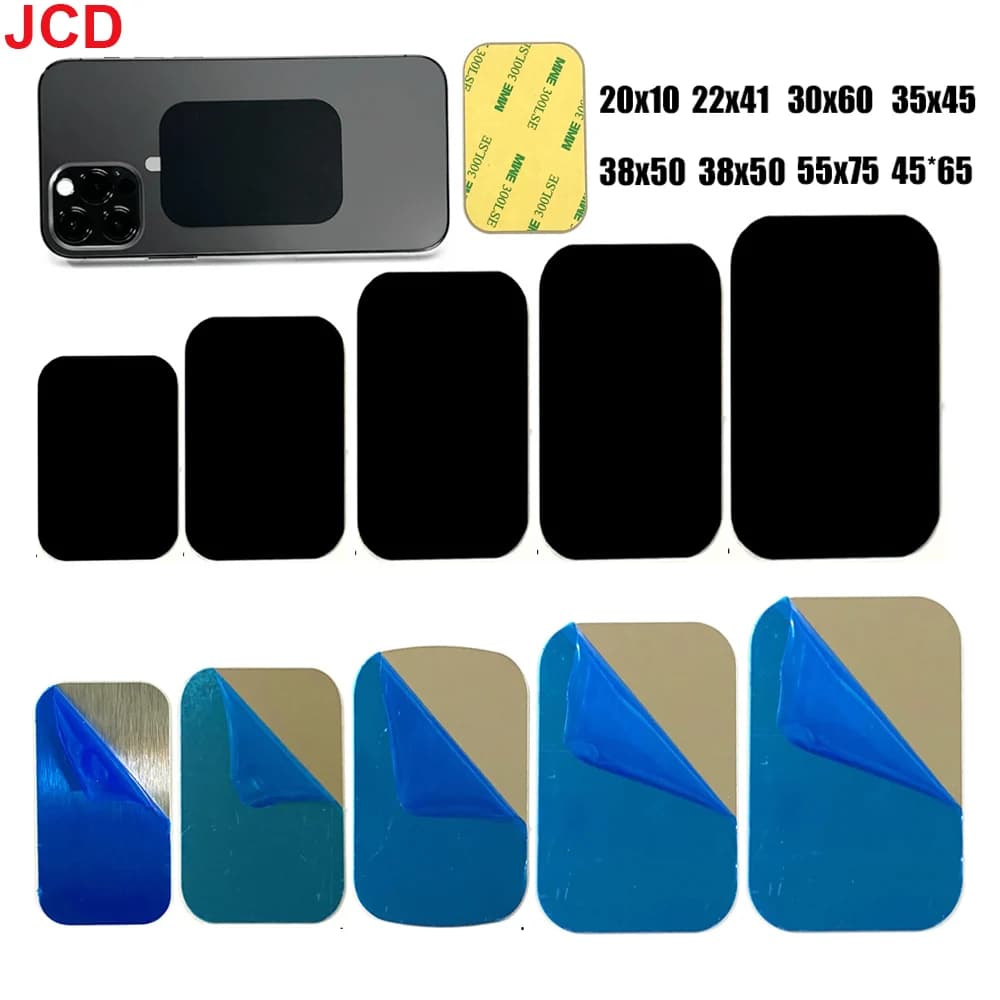 JCD 10 pezzi piastra metallica adesivo disco foglio di ferro per magnete supporto per telefono cellulare supporto magnetico per auto per Xiaomi Huawei Samsung Iphone