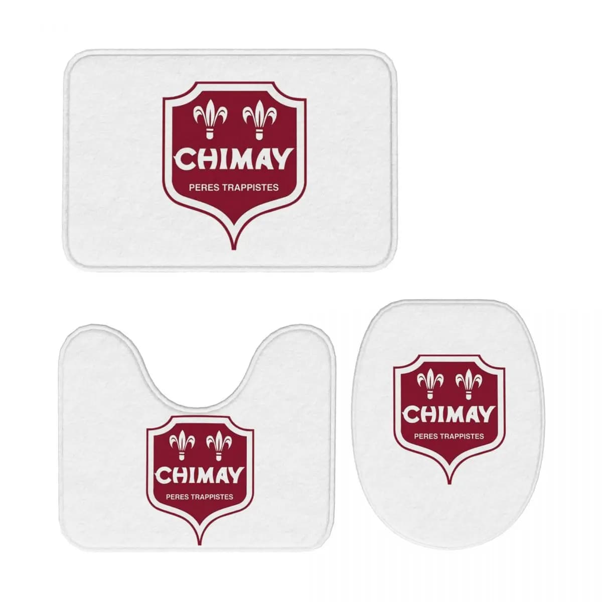 Chimay Tappetino da bagno 3 pezzi Set da bagno Copriwater Copriwater Decorazioni per la casa Tappeto antiscivolo