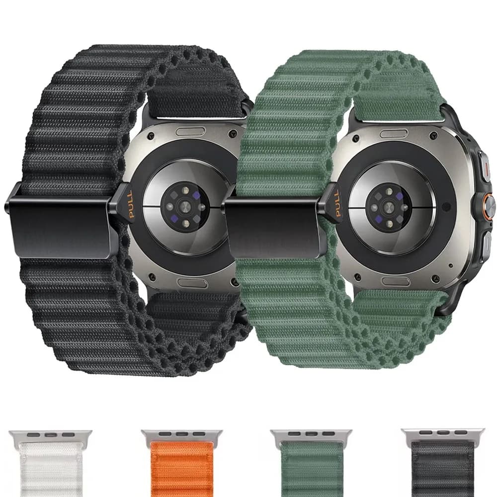 Cinturino ad anello in nylon intrecciato per Samsung Galaxy Watch Ultra 2025 47mm Comodo cinturino per Galaxy 8-7 Ultra 47mm Accessori Cintura